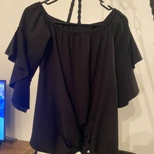 Elegant Black Off-Shoulder Women's Top